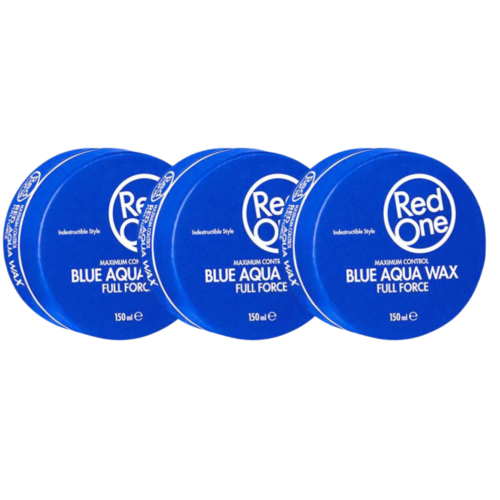 3 x RedOne Blue Aqua Hair Styling Wax Full Force | 150 ml | Red One