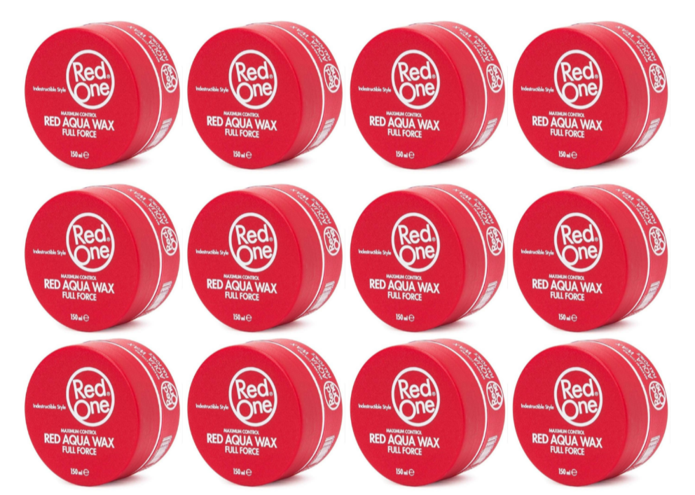 12x RedOne Red Bulk Hair Wax Men Full Force 150ml