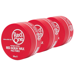 3 x RedOne Red Aqua Hair Styling Wax Full Force | 150 ml | Red One Wax