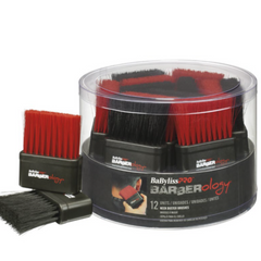 BaBylissPRO Barberology Neck Brush Red/Black - 12pc Tub - Barber Tools