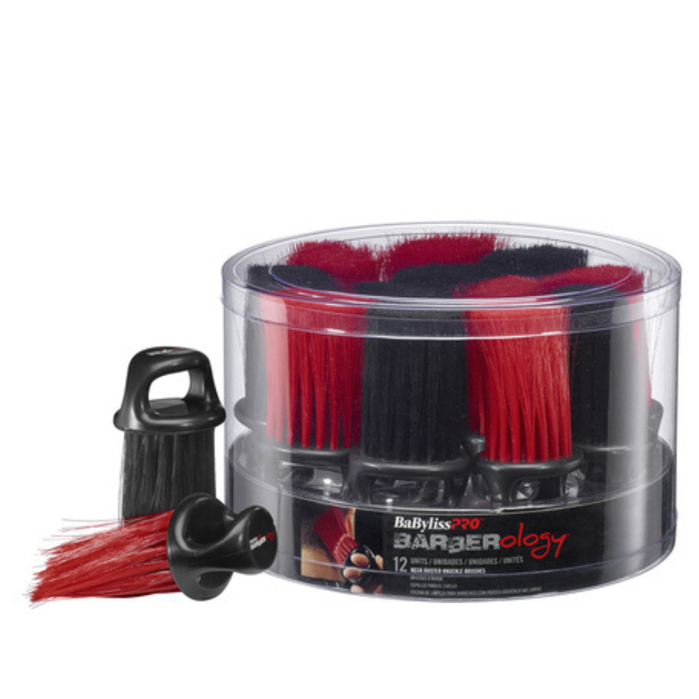 BaBylissPRO Barberology Knuckle Neck Brush Long - 12pc Tub - Barber Tools