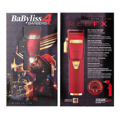 BaByliss Pro REDFX Lithium Red/Gold Barber Hair Clipper/BabylissPro Trimmer