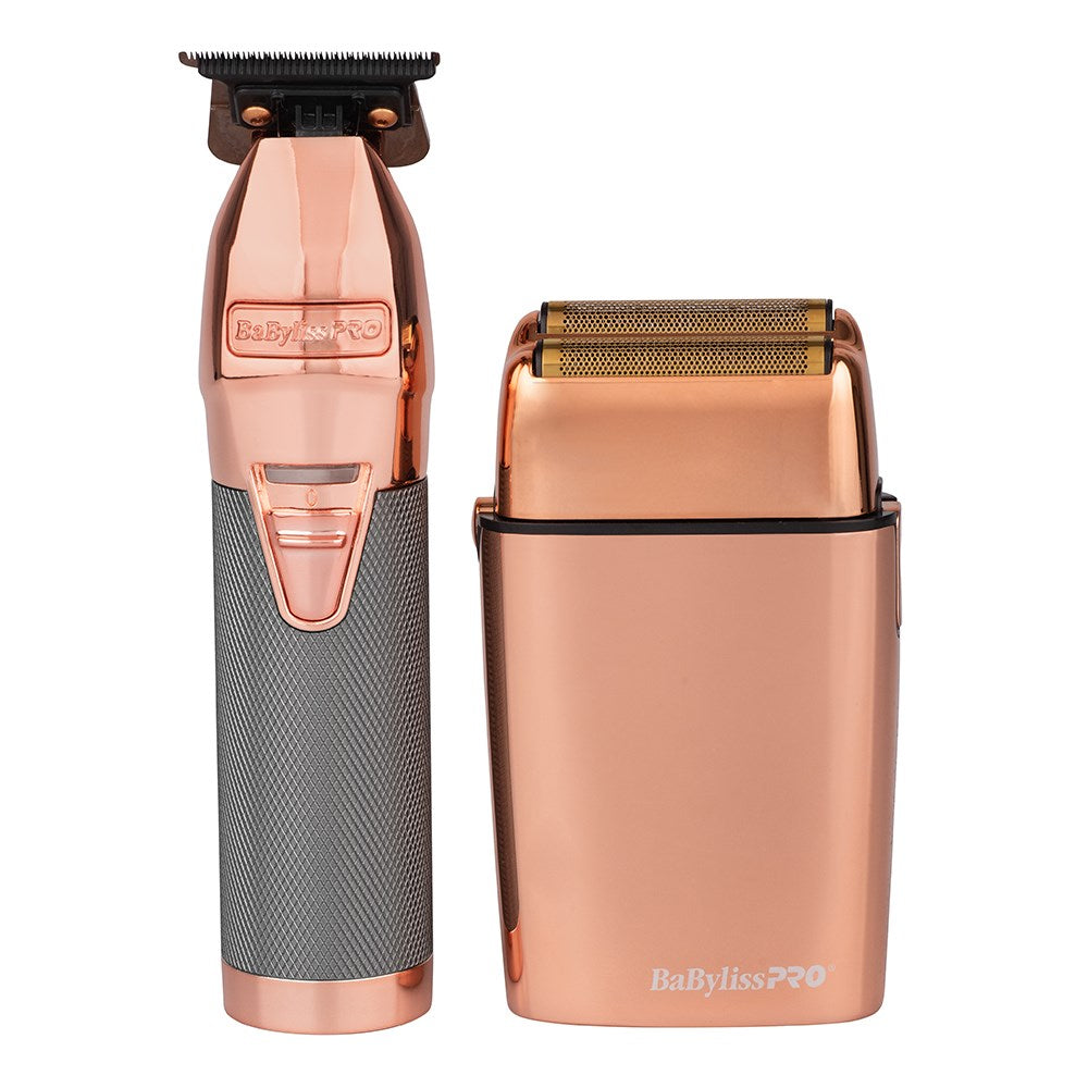 BaBylissPRO Duo Rose Gold Foil Shaver & Outliner Trimmer