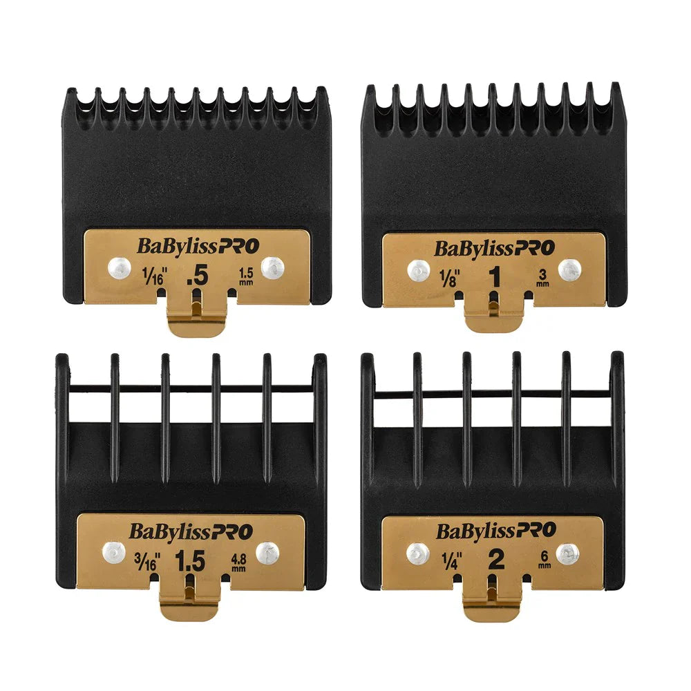 BaBylissPRO Barberology Outliner Trimmer Comb Attachments Guards - 4pc