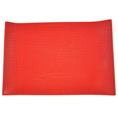 Barber Mat Red Rubber Bar Mats Work Station Mat for Hair Salons Barber Tools