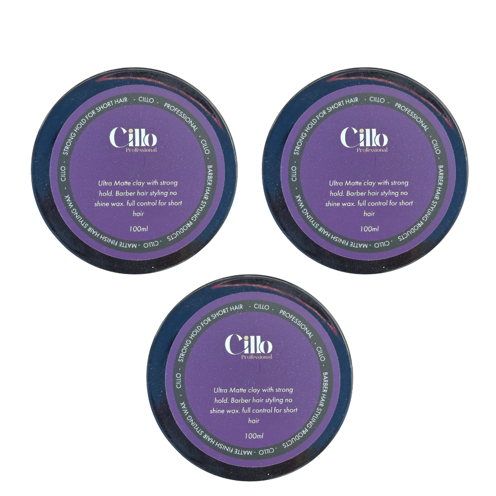 3x Cillo Hair Styling Wax Matte Look Ultra Strong Hold