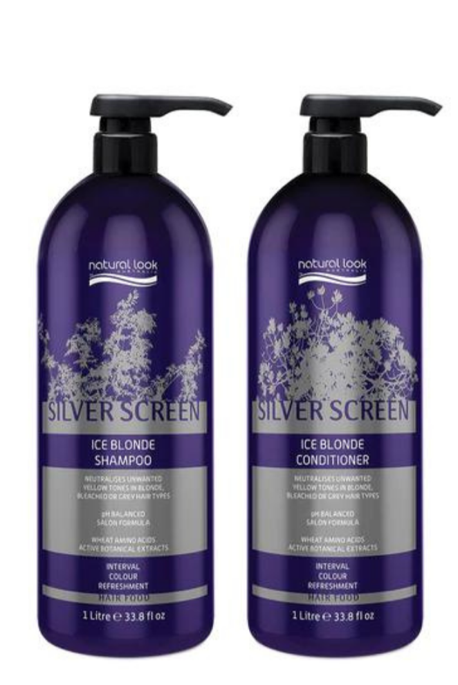 Natural Look Silver Screen Ice Blonde Shampoo & Conditioner 1L Pack