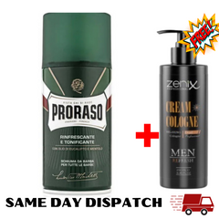 Proraso Eucalyptus & Menthol Refresh Shaving Foam 300Ml - Zenix Aftershave Cream Cologne