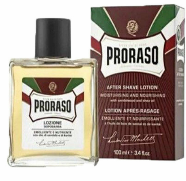 Proraso After Shave Lotion Nourish Shea 100ml Sandalwood - Aftershave Cream Cologne