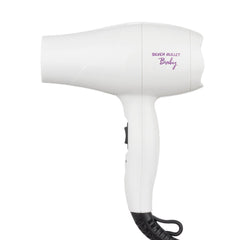 SILVER BULLET WHITE BABY TRAVEL MINI HAIR DRYER & DIFFUSER - 1200W DUAL VOLTAGE