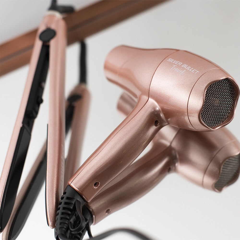 Silver Bullet Luxe Travel Set Rose Gold Hair Dryer