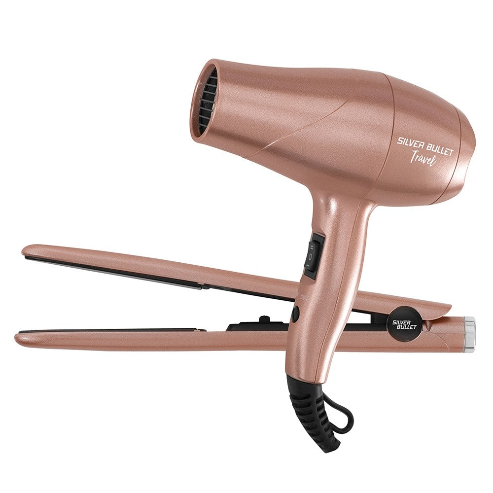 Silver Bullet Luxe Travel Set Rose Gold Hair Dryer