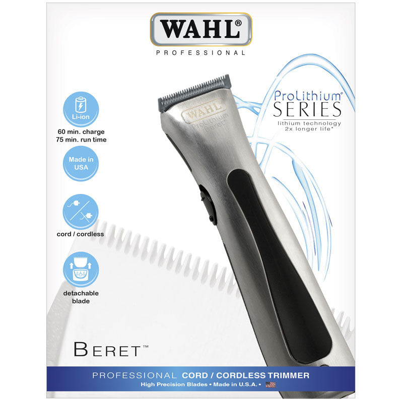 Wahl Beret Hair Trimmer Pro Lithium Brushed Aluminium