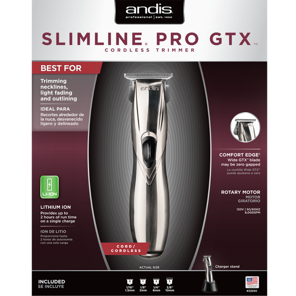 Andis Hair Cut Clippers Travel Set -Cordless Clipper Slimline Pro Hair Clipper Set