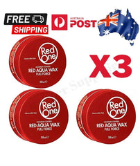 3 x RedOne Red Aqua Hair Styling Wax Full Force | 150 ml | Red One Wax